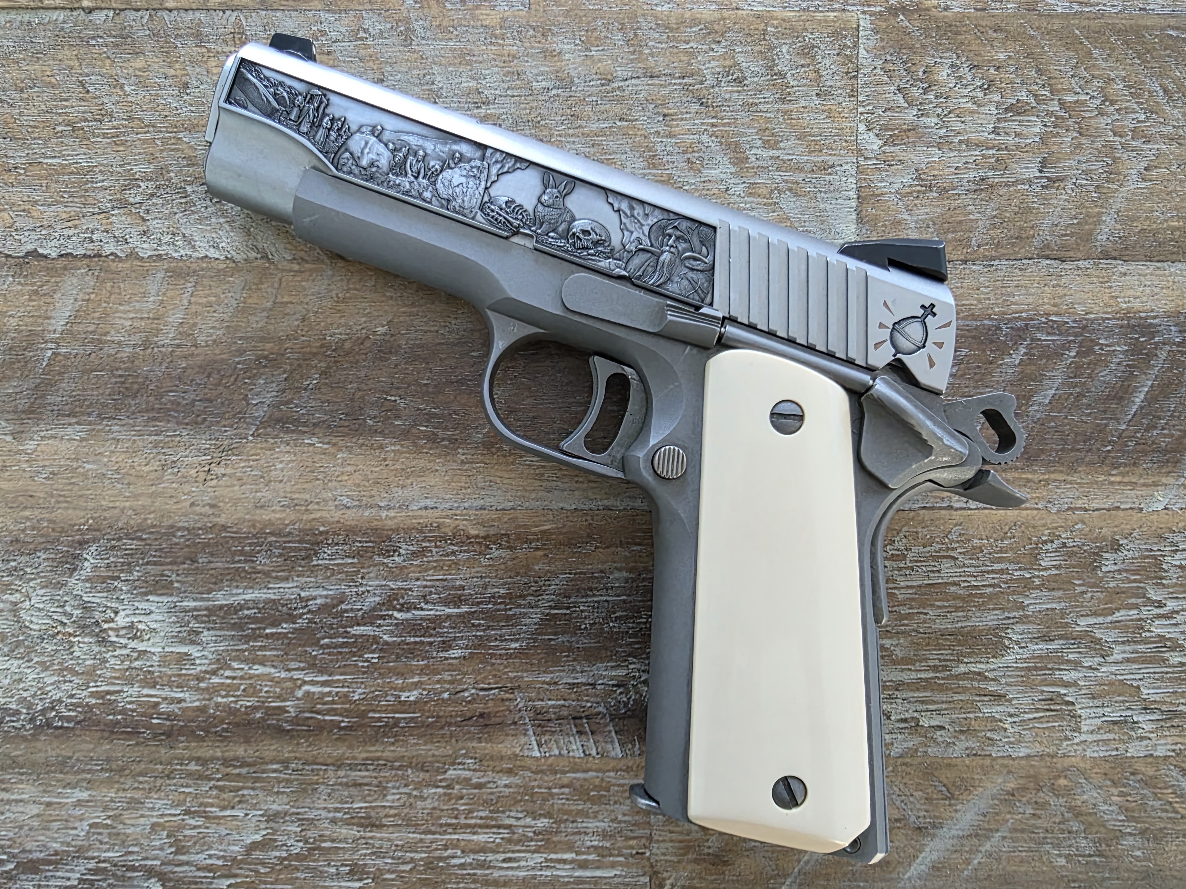 engraved pistol slide 1911