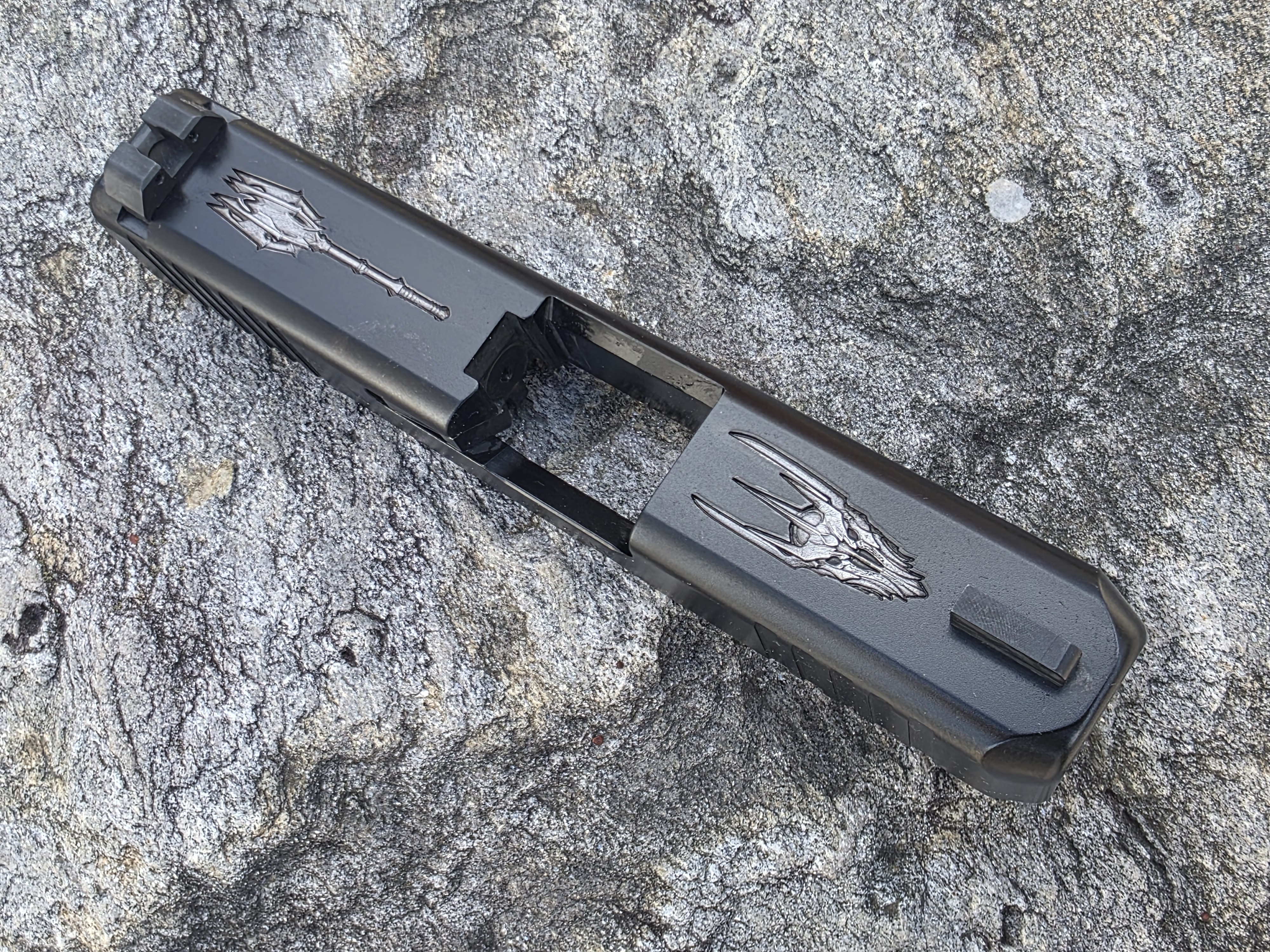 engraved glock slide